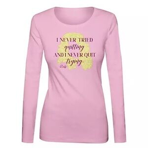 Lost Creek Outfitters Dolly Parton Long Sleeve Graphic Tee Color Pink‎ Size XL